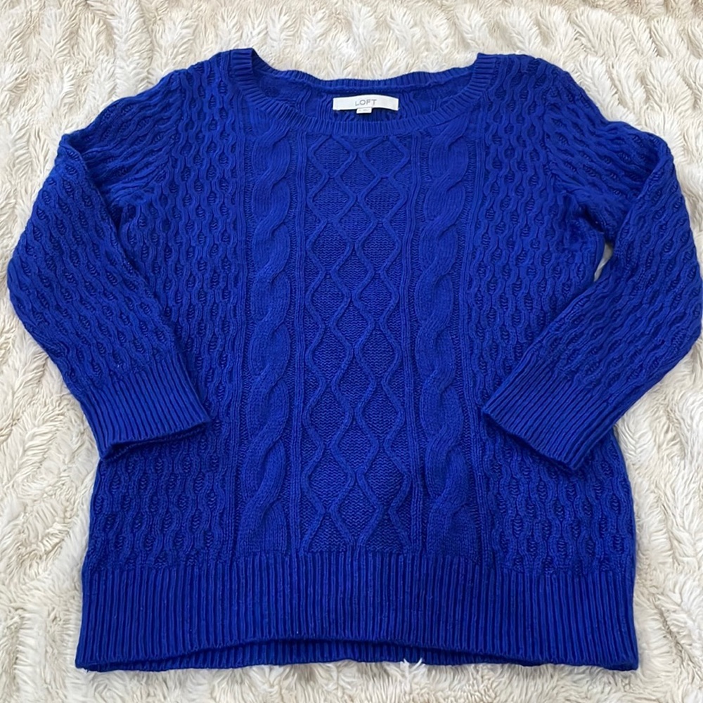 Loft dark blue sweater. Size medium.